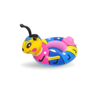 Boia Inflável Infantil com Assento – Modelos Animais, Carros, Unicórnio, Tubarão e Muito Mais – Brinquedo de Piscina e Praia para Crianças (Boia Inflável Abelha Colorida)