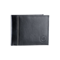 Gshield Carteira de Couro Legítimo Masculina Porta Cartão com 7 Compartimentos para Cartões, Documentos, Notas e Moedas, Maverick Preta