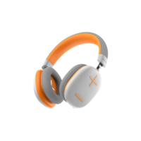 Basike Fones De Ouvido Sem Fio, Headphone Bluetooth on-ear com Microfone, Até 50 Horas de Música, HQ182B (Laranja Branco)