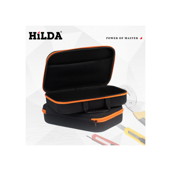 Hilda bolsa de ferramentas de grande capacidade, bolsa de ferramentas à prova d'água para eletricista, bolsa de ferramentas multifuncional preta e laranja