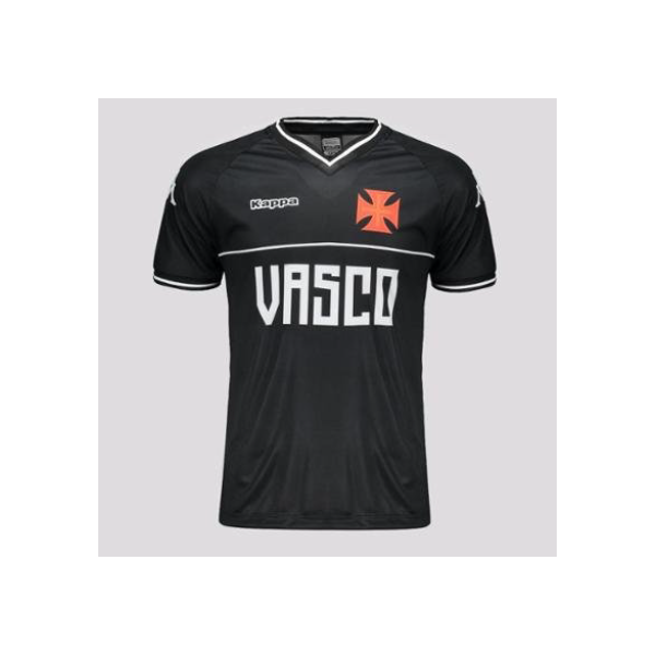Camisa Kappa Vasco Supporter Bicolor Preta - Preto