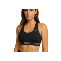 Top Sem Costura, Puma, Feminino, Preto, G