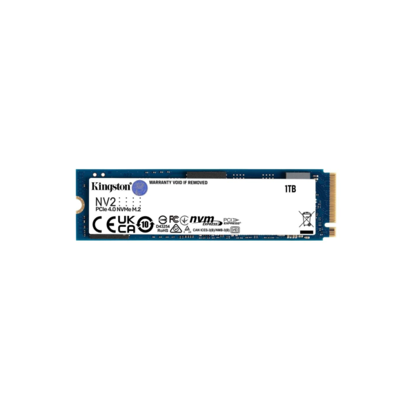 SSD 1 TB Kingston NV2, M.2 2280 PCIe, NVMe, Leitura: 3500 MB/s e Gravação: 2100 MB/s - SNV2S/1000G
