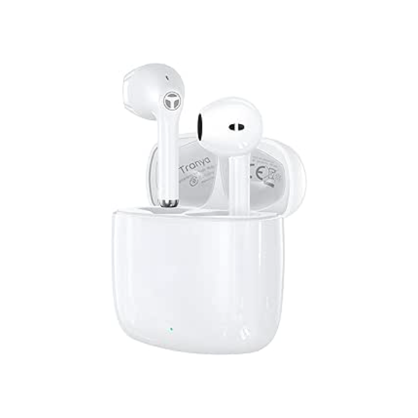 Tranya F4 Fone de Ouvido Bluetooth Sem Fio, Bluetooth 5.3 -Branco