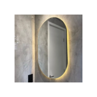 Espelho Oval Grande Com Led 80x50cm Para Banheiro Sala e Quarto - Envio Full