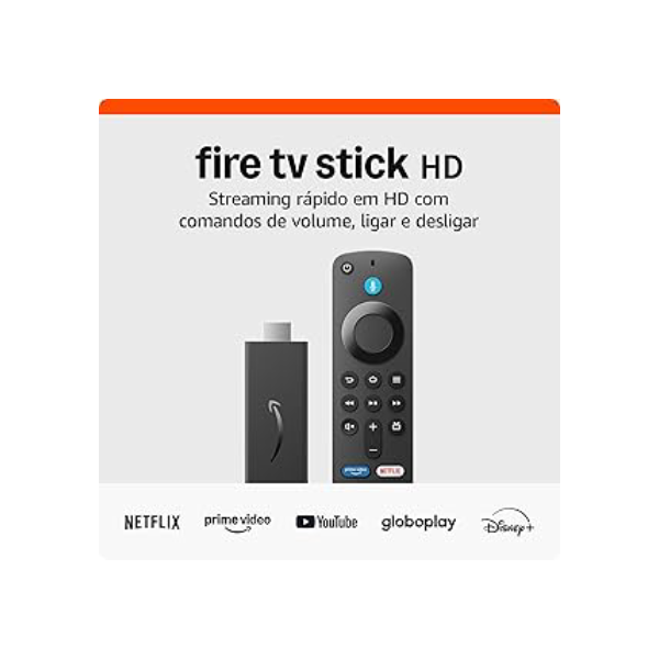 Fire TV Stick HD | Com controle remoto por voz com Alexa (inclui comandos de TV), controles de casa inteligente e streaming em HD