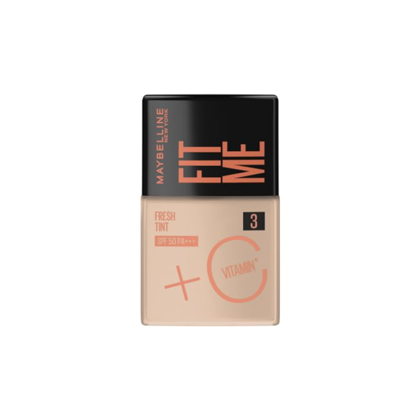 Base Líquida Maybelline NY Fit Me Fresh Tint com Vitamina C e FPS50 - COR 03-30ml