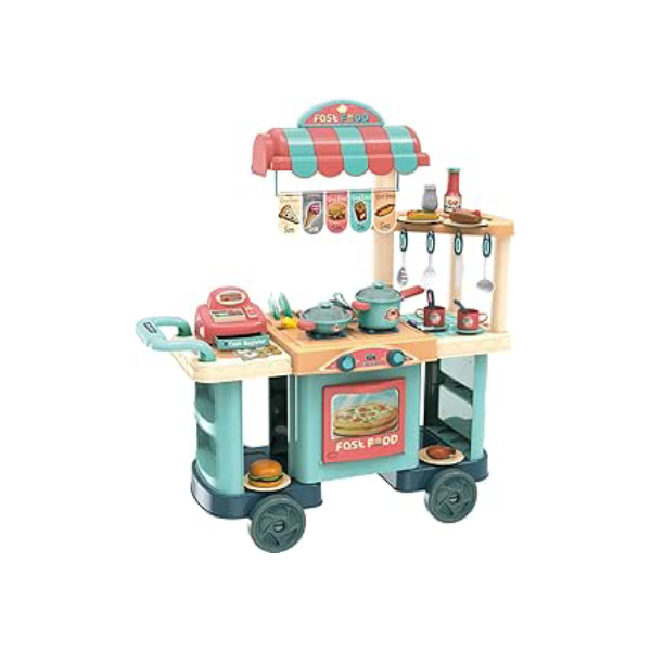 Replay Kids Cozinha Infantil Bancada Food Truk, Forno e Fogão Com Acessórios e Caixa Registradora, Multicolorida