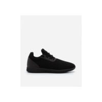 Tênis Esportivo Knit Running com Fechamento em Cadarço Preto