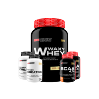 Kit Waxy Whey 900g + 2x Bcaa 100g + 2x Creatina 100g