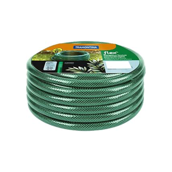 Mangueira Flex Para Jardim, 6 M, Com Engates Rosqueados E Esguicho