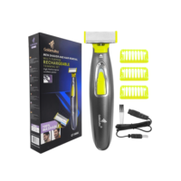 Barbeador Eletrico A Prova D'agua Usb Flexivél Profissional 100V/240V Corpo e Rosto GT-9866 Marca Goldenultra
