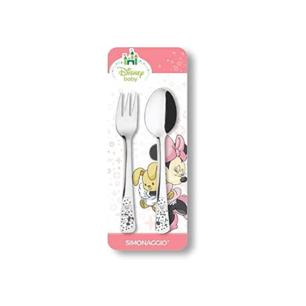 Simonaggio Jogo De Talheres Infantil Disney Baby Minnie Inox Pacote De 2