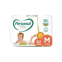 Personal Fralda Baby Premium Protection M, 62 Unidades