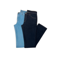 Kit 2 Calças Jeans Masculina Tradicional (40, Azul Escuro c/Azul Claro)