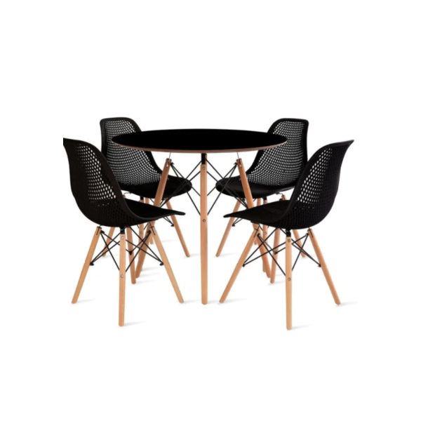 Conjunto Eames Dsw Mesa 70Cm E 4 Cadeiras Maglia Colmeia