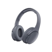 Fone De Ouvido Bluetooth 5.4 Headphone Sem Fio Fone Corrida Academia Com Cancelamento de Ruído On-ear com Microfone HD, Cancelamento de Ruído, Compatível com PC e Smartphone (Cinza)