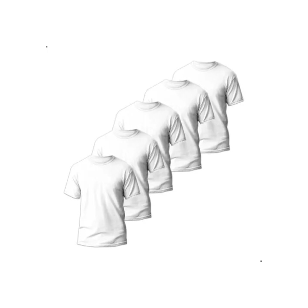 Combo 5 Camisetas Unissex Basica Lisa 100% Algodão T Shirt