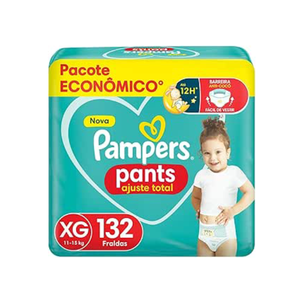 Pampers Ajuste Total Fralda XG 132 unidades