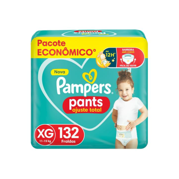Pampers Ajuste Total Fralda XG 132 unidades
