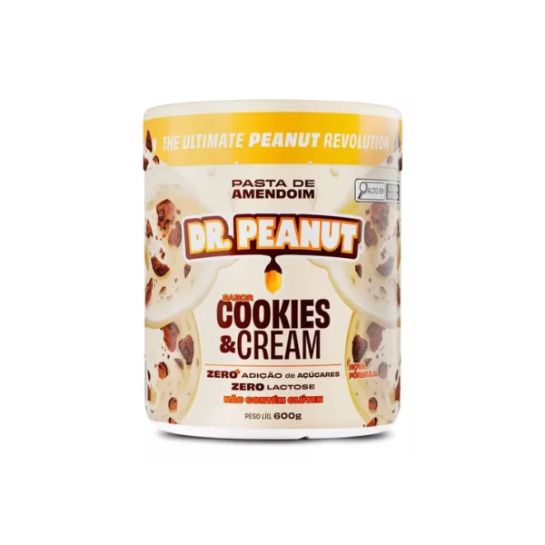Suplemento Dr. Peanut sabor cookies & cream de 600g Pasta