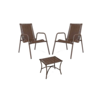Conjunto Sauipe 2 Cadeiras Com Mesinha De Centro Junco