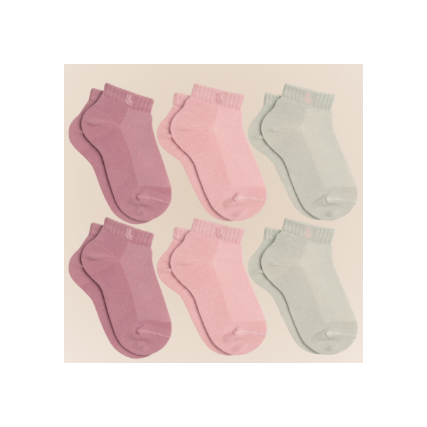 Kit De 6 Pares Meias Lupo Kids Infantil Cano Curto Algodão Tamanho 24 ao 35