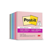 Post-it, 3M, Bloco de Notas Adesivas, Coleção Paixão por Viajar, 76x76mm, 540 folhas