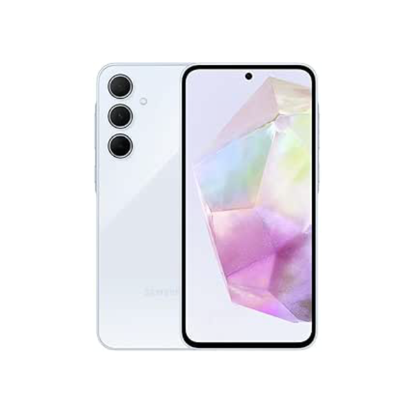 Smartphone Samsung Galaxy A35 5G (128GB/ 6GB/ Cam Tripla até 50MP/ Selfie 13MP/ Tela SuperAMOLED 6.6 120Hz) Azul Claro