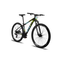 Bicicleta Aro 29 Gts Rapid 24 Marchas Freio A Disco Cor Preto-azul-verde Tamanho Do Quadro 17