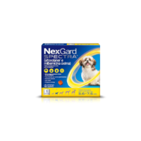 NexGard Spectra Antipulgas e Carrapatos e Vermífugo para Cães de 3,6 a 7,5kg - 1 tablete