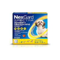 NexGard Spectra Antipulgas e Carrapatos e Vermífugo para Cães de 3,6 a 7,5kg - 1 tablete