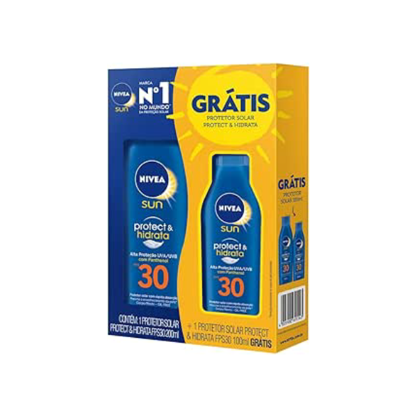 Protetor Solar Nivea Loção 200Ml Fps30 - Grátis Protetor 100ml Fps30, NIVEA