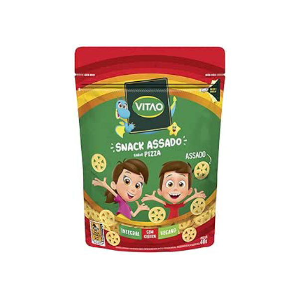 Snack Integral Pizza Kids, Dourado, Vitao, 40 g