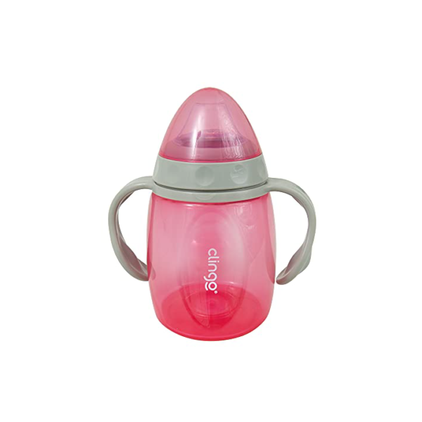 Copo Com Alças E Bico Em Silicone Colors Rosa, Clingo, Rosa