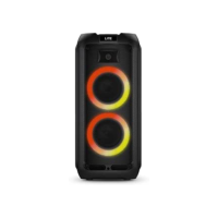 Party Speaker Philips bluetooth com luzes de led, fm, usb, cartão de memória, auxiliar, função TWS que conecta outra TAX4209, entradas para microfone e guitarra TAX4209/78