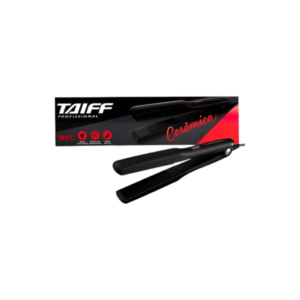Taiff Prancha Profissional Cerâmica 180° Chapinha Cor Preto