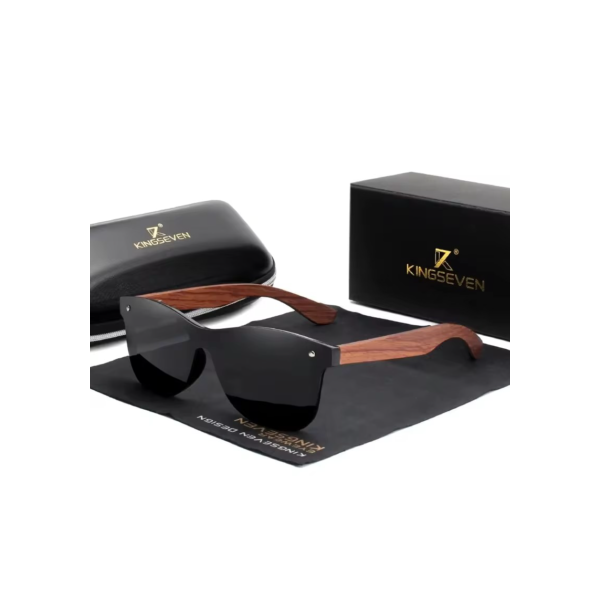 Kingseven óculos de sol de madeira natural masculino vintage clássico polarizado moda feminina elegante artesanal óculos de sol de madeira condução para homem