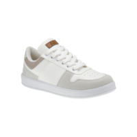 Tênis Branco Feminino Casual Confortável com Recortes Colorido Original Lóris 7802