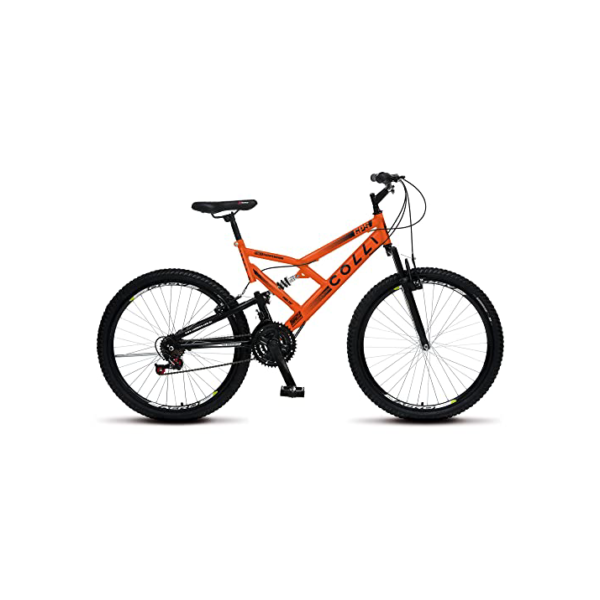 Colli Bike, Bicicleta GPS 148, Dupla Suspensão e Freios V-Brake, Aro 26 Aero, 36 Raias, Amortecedor Central, 21 Marchas