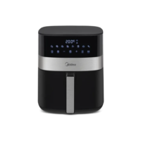 Fritadeira Air Fryer 6l Smart Chef Plus Cor Preta Midea Cor Preto