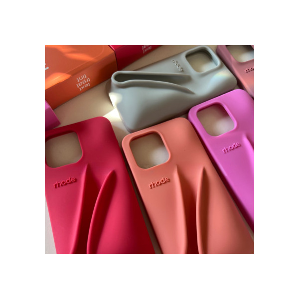 (Com Logotipo) rhode Batom Capa De Telefone De Silicone Macio Para iPhone 13 12 11 Pro Max Plus Suporte Portátil Brilho 