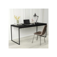 Mesa De Computador Escrivaninha Preta Pé Metalon Industrial 120x60 Jm3 Móveis