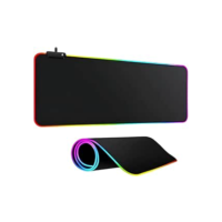 Mouse Pad Gamer RGB Led 80x30 Grande Speed Antiderrapante Base Emborrachada Borda Costurada Ideal para Jogos e Escritório