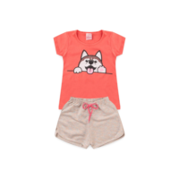 Conjunto Infantil Feminino Shorts e Baby Look Menina L19