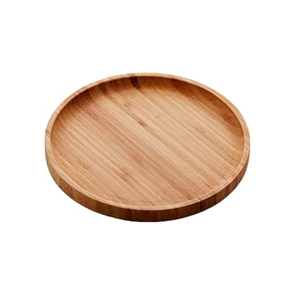 LYOR - Bandeja de Bambu Round 20cm - Mesa Posta - Organização - Utensílios de Cozinha - Enxoval - Decoração - Petisqueira - Utilidades Domésticas