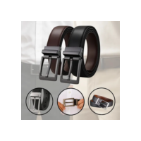 Cinto Masculino Couro Dupla Face 2 Em 1 Preto Marrom Social - Preto/marrom - 130 Cm