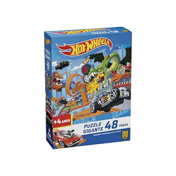 Puzzle Gigante 48 Peças Hot Wheels - Grow