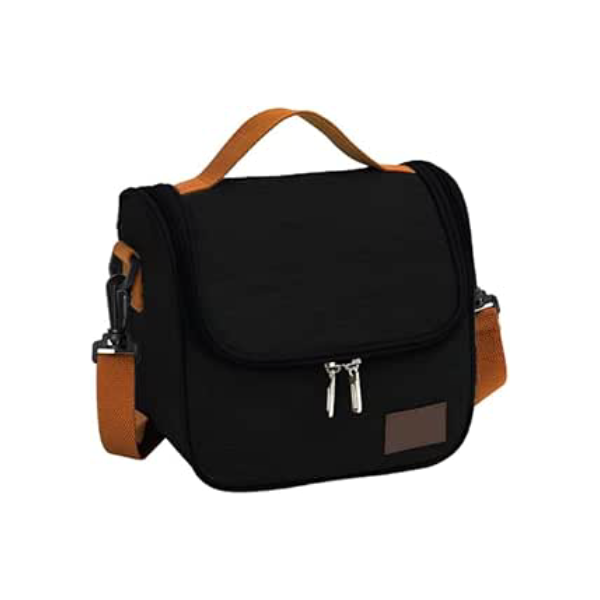 Bolsa Térmica Lancheira Para Marmita Trabalho Academia Escola e Passeios Lancheira Escolar Com Alça (Preto)