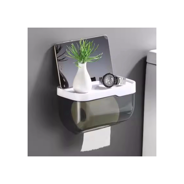Suporte De Parede Banheiro/Caixa Organizadora Com Papel Higiênico/Sem Furar pronta entrega